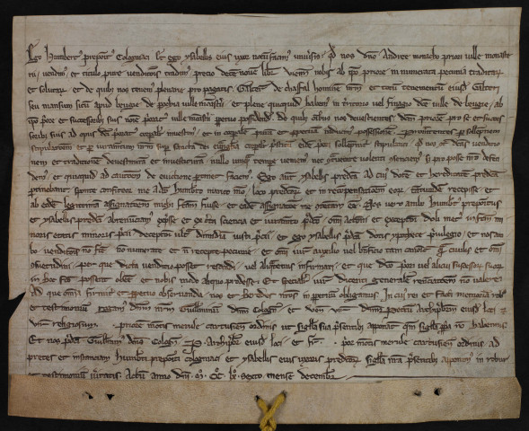 Humbert, prévôt de Coligny, vend au prieuré de Villemotier un homme et son tènement.