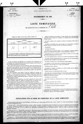 Chille.- Listes nominatives, 1896-1911, 1921-1936.