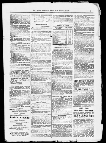 La Liberté du Jura et de la Franche-Comté. Octobre-décembre 1881.