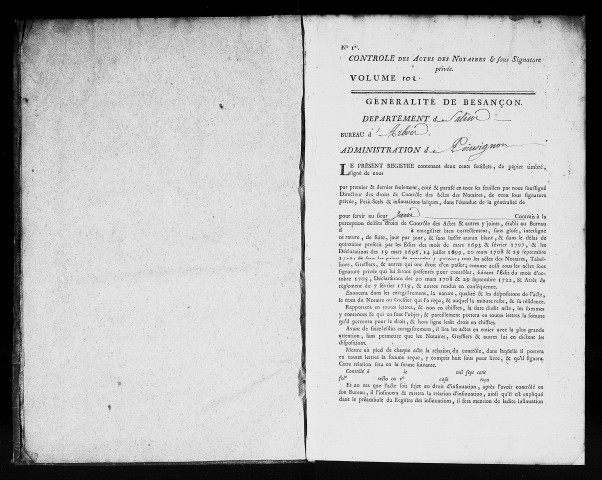 Registre du 2 Février 1789 au 6 Décembre 1790