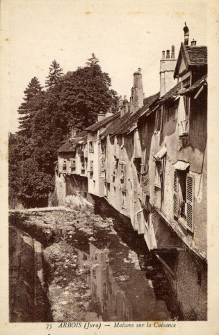 Arbois (Jura). Maisons sur la Cuisance. Dole, Karrer.