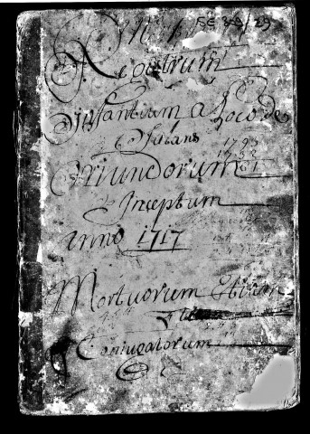 Baptêmes, mariages, sépultures 17 avril 1717-18 décembre 1731. Tables alphabétiques des baptêmes, mariages, sépultures 1717-1731.
