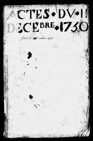 Registre du 11 décembre 1750 au 11 mars 1751
