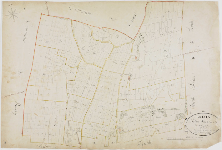 Loisia, section A, Bois de Banc, feuille 1.géomètre : [?]