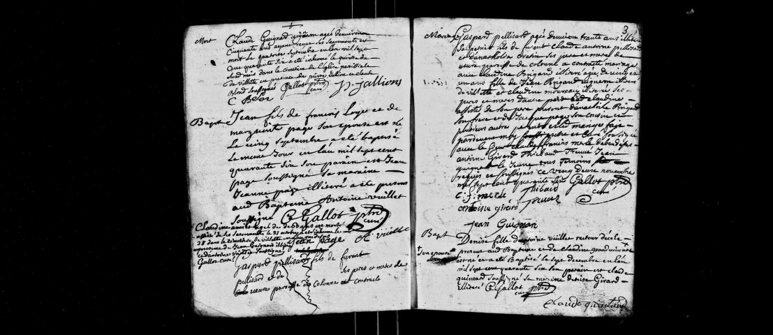 Série communale : baptêmes, mariages, sépultures avril 1746-octobre 1761.
