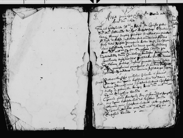 Série communale : Registres des baptêmes, 15 février 1632 - 28 juillet 1652