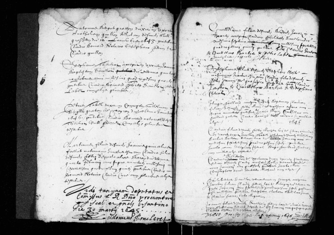 Baptêmes décembre 1663, mariages novembre 1641-juin 1663.