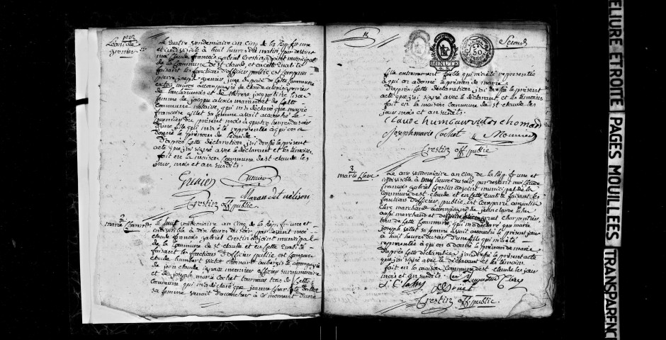 Naissances an V-an VIII.