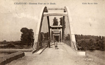 Chaussin (Jura). Nouveau pont sur le Doubs. Dole.