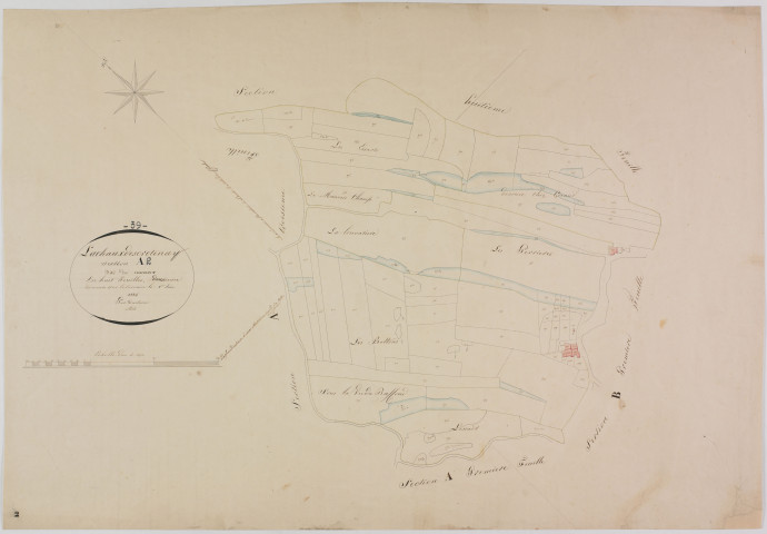 Chaux-des-Crotenay, section A, le Couchant, feuille 2.