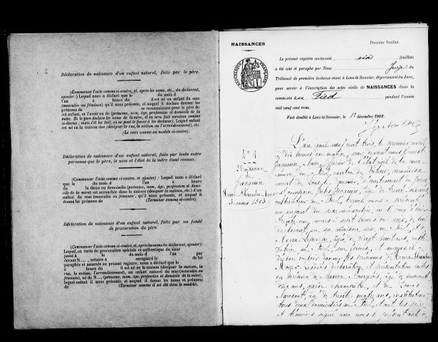 Naissances, décès, mariages, publications de mariage.