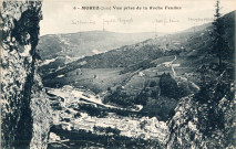 Morez (Jura). 6. Une vue prise de la roche Fendue. C. Rotureau, libraire à Morez.