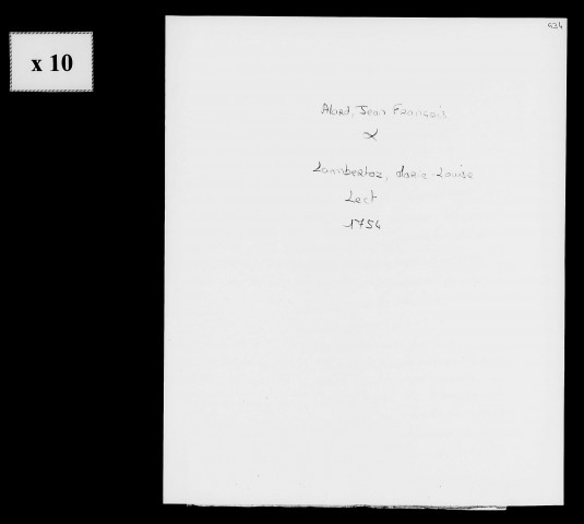 Dossiers instruits en 1754