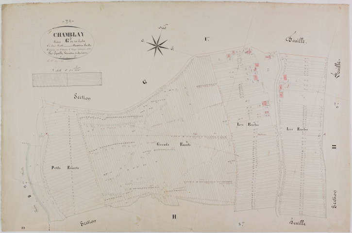 Chamblay, section G, les Enclos, feuille 2.