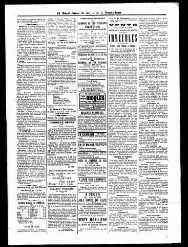 La Liberté du Jura et de la Franche-Comté. 2ème semestre 1904.