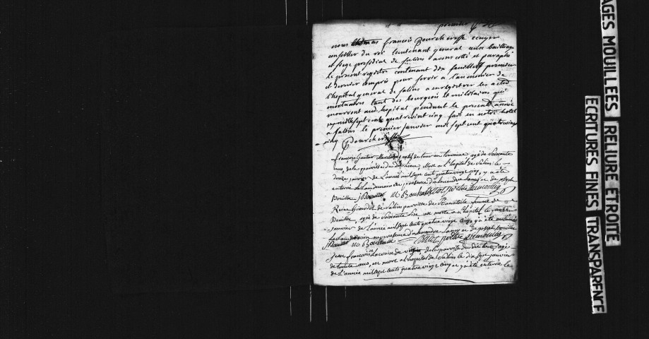 Sépultures, 1785-1792.