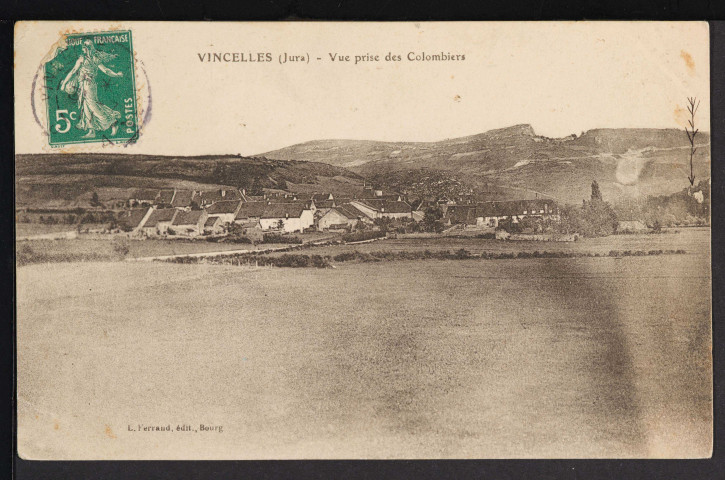 Vincelles (Jura) - Vue prise des Colombiers (L. Ferrand, edit., Bourg)