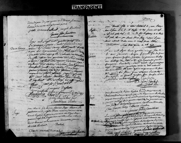 Baptèmes, mariages, sépultures.