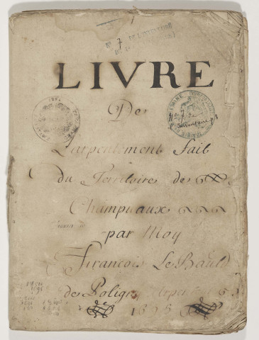 Champvaux.- Registre d'arpentement.