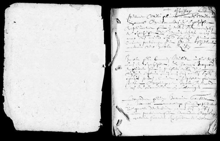 Série communale : baptêmes 1661-1677, mariages février 1666-septembre 1676, sépultures 1666-1677.