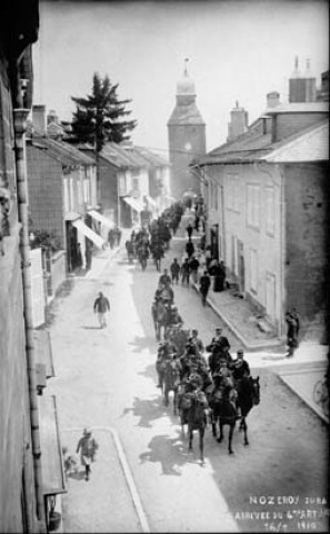 Arrivée du 4° d'Artillerie le 16/07/1910. Nozeroy