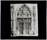 Reproduction d'une vue de la porte de la chapelle Saint-Hubert du château d'Amboise.