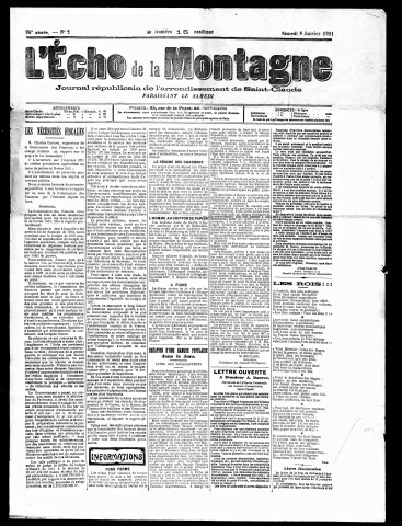 L'Echo de la Montagne. 1921-1922, 1924.