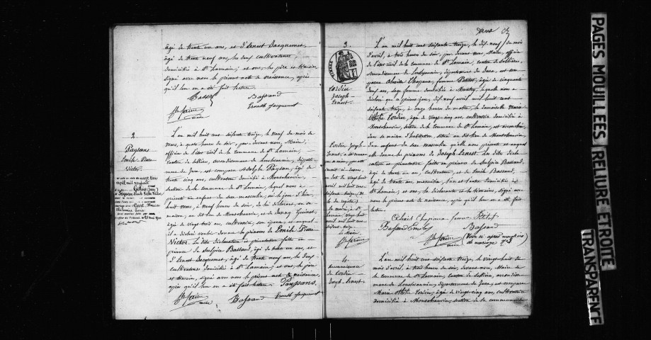 Naissances, décès.