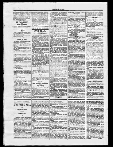 La Liberté du Jura et de la Franche-Comté. 2ème semestre 1911.