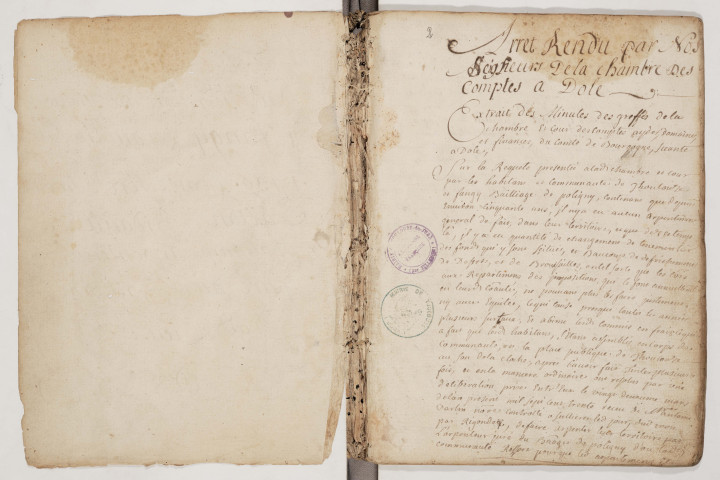 Toulouse-le-Château.- Registres d'arpentement.