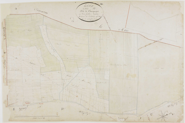 Loisia, section B, Champagne, feuille 2.géomètre : Bouvard