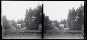 Exploitation de la forêt de la Joux par les soldats canadiens : logement du médecin au camp militaire de Montrainçon.