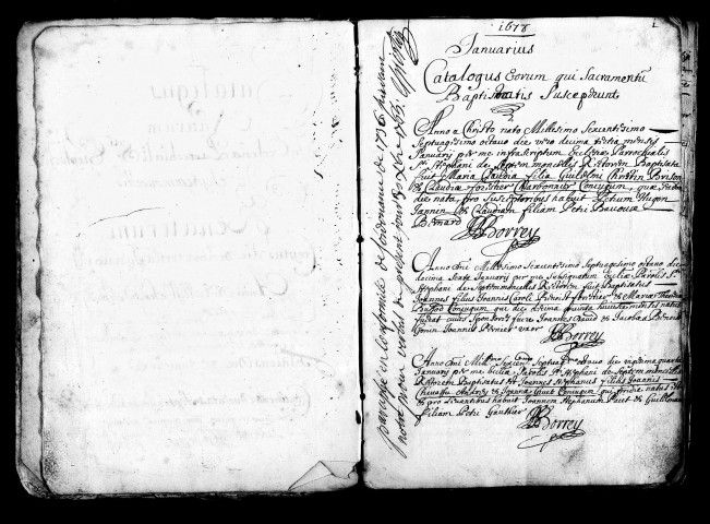 Baptêmes 1678-1684, mariages et sépultures 1685-1686.