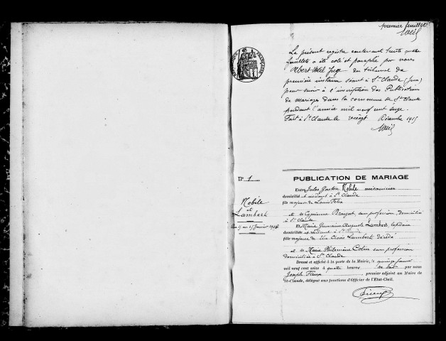 Publications de mariage.