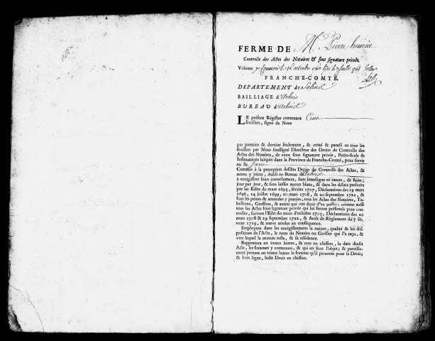 Registre du 16 Novembre 1760 au 7 Juillet 1761