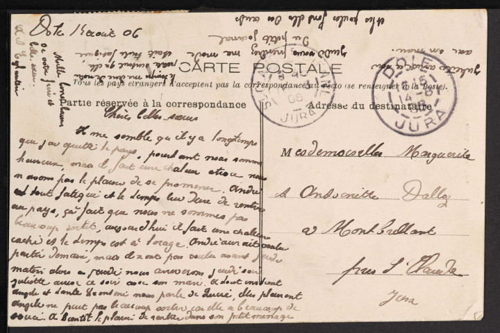 Dole.- Maison natale de Pasteur (Pap.-lib. Payan, Dôle.) (1906) [photo identique à la 7Fi846, mais éditeur différent et photo colorisée]