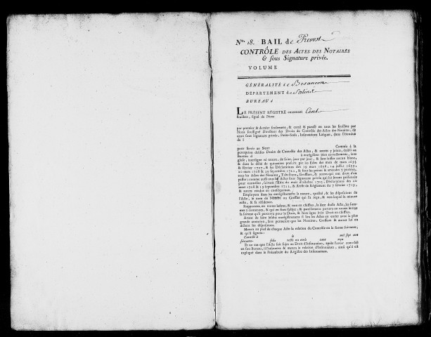 Registre du 2 novembre 1764 au 31 août 1765