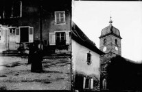 Tour de Nozeroy / Un curé devant une maison