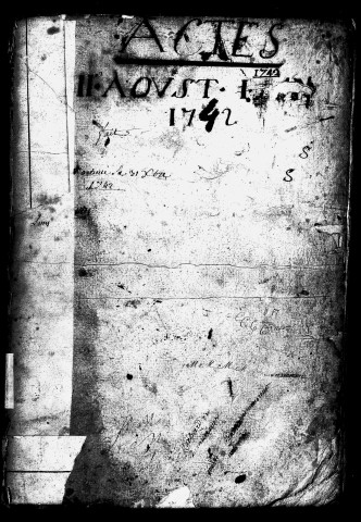 Registre du 11 août 1742 au 1er janvier 1743