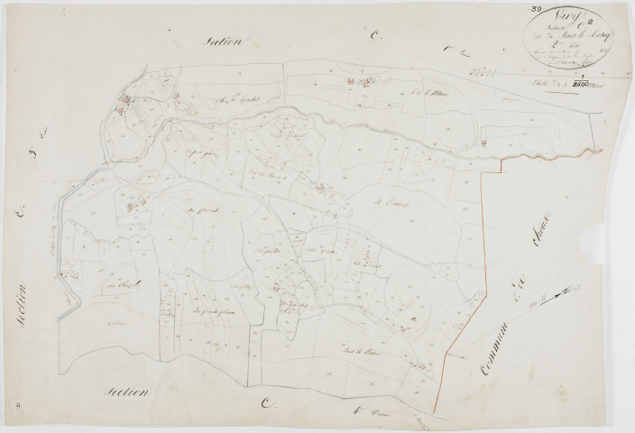 Viry, section C, Sous le Rosay, feuille 2.géomètre : Rosset