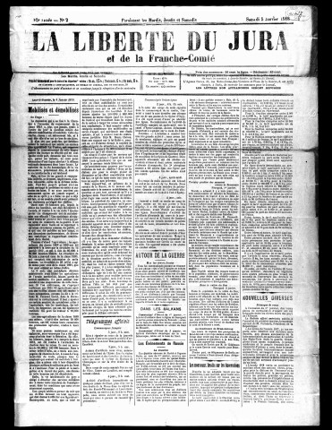 La Liberté du Jura et de la Franche-Comté. 1918.