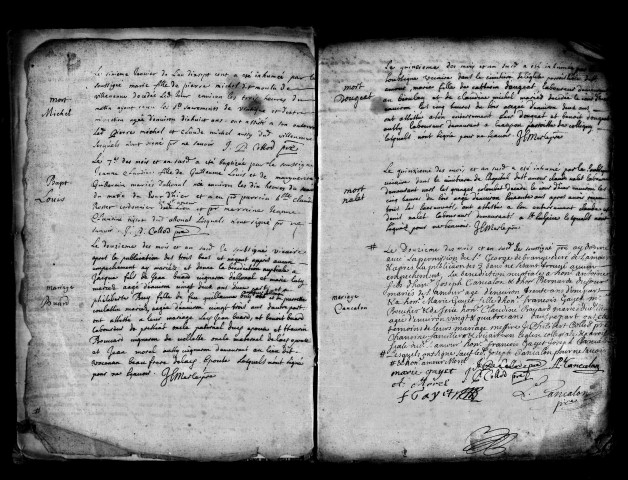 Baptêmes, mariages, sépultures 2 janvier 1700-30 décembre 1704.