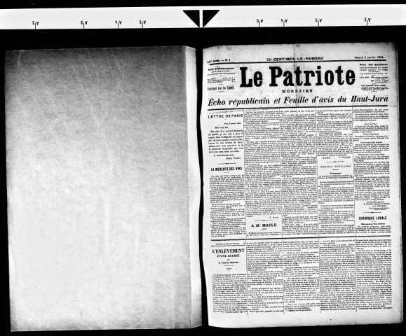 Le Patriote morézien, 1891, 1894, 1896, 1898-1900.