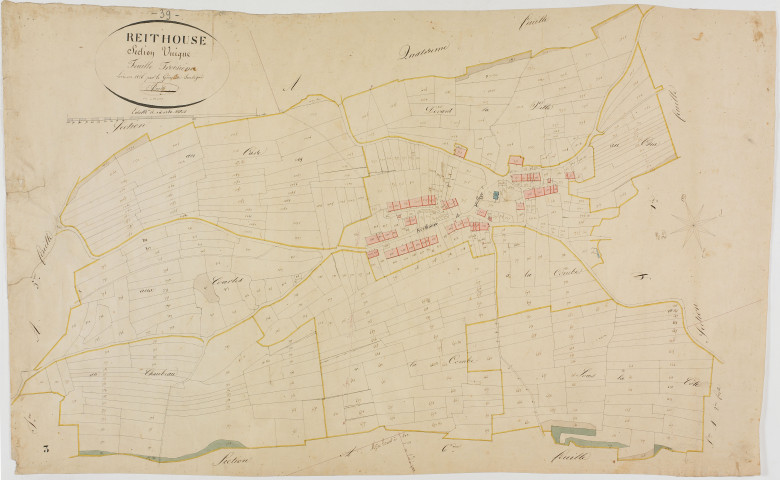 Reithouse, section unique, feuille 3.géomètre : Trésy