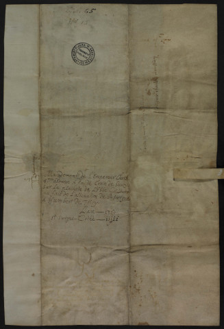 Mandement de l'empereur Charles IV.