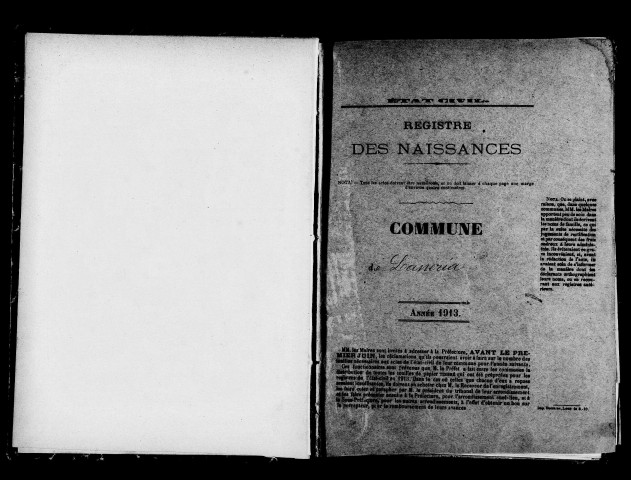 Naissances, décès, mariages, publications de mariage.