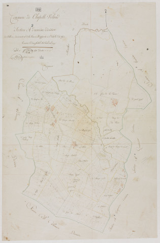 Chapelle-Voland, section A, les Villeroz, les Noirots et la Vaivre, feuille 2.géomètre : J. F. Lebeaud cadet