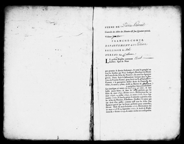 Registre du 22 octobre 1757 au 24 mai 1759