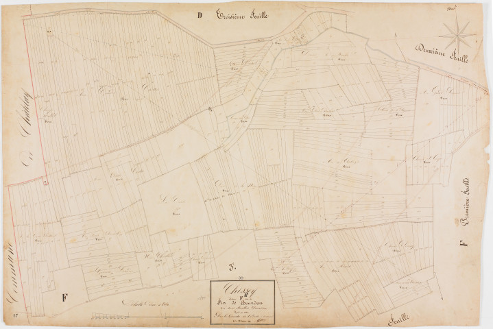 Chissey-sur-Loue, section F, Bourdon, feuille 2. géomètre : Guyon