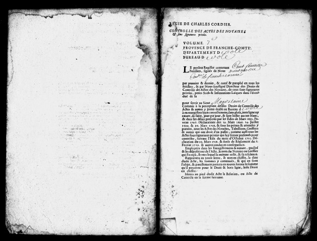 Registre du 6 septembre 1722 au 25 février 1723